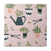 Pink-Gärtnermuster Fliese (Vorderseite)