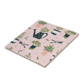 Pink-Gärtnermuster Fliese (Seite)