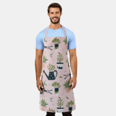 Pink-Gärtnermuster Schürze (Getragen)