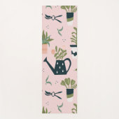 Pink-Gärtnermuster Yogamatte (Vorderseite)