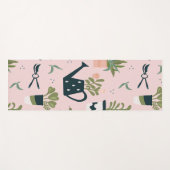 Pink-Gärtnermuster Yogamatte (Vorderseite (Horizontal))