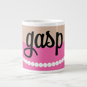 Pink *Gasp und Klammer Perlen Jumbo Tasse