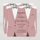 Pink Gay Wedding Einladungen Square (Vorne/Hinten)