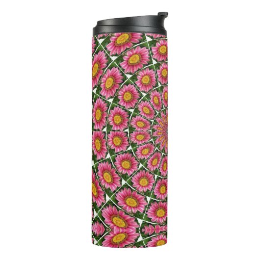 Pink Gazania Thermal Tumbler Thermosbecher (Nach links gedreht)