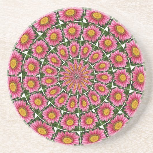 Pink Gazania Untersetzer (Vorne)
