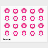 Pink Gear Geburtstagsparty Danke Stickers (Blatt)