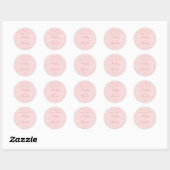 Pink Geblüht Gewohnte Hochzeitstipps Runder Aufkleber (Blatt)