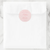 Pink Geblüht Gewohnte Hochzeitstipps Runder Aufkleber (Tasche)