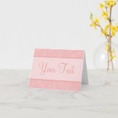 Pink Geblüht individuell anpassbare Karte (Gelbe Blume)