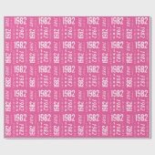 PINK Geboren 1982 Geburtstag Geschenkpapier (Flach)