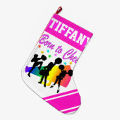 PINK GEBOREN BIS PERSONALISIERTE CHRISTMAS STRUMPF GROßER WEIHNACHTSSTRUMPF (Vorderansicht (hängend))