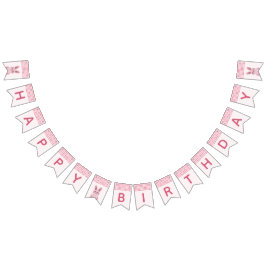 Pink Geburtstagsfeier für kleine Mädchen mit sonni Wimpelkette