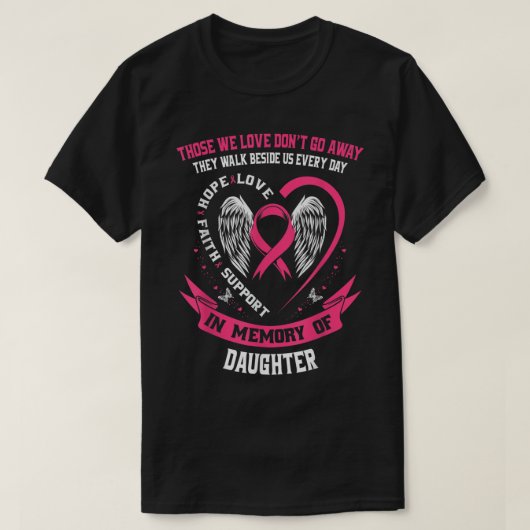 Pink-Gedenkgeschenke Verlust von Brustkrebs als Ei T-Shirt (Design vorne)