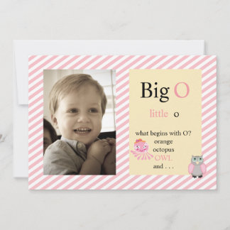 Pink Gedicht Striped Baby Girl Ankündigung O