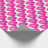 Pink gedreht Flop Strand Thema Packpapier (Ecke)