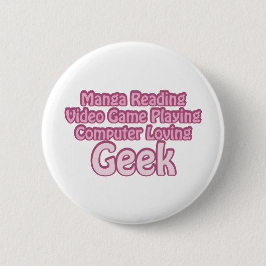 Pink Geek Button (Vorderseite)