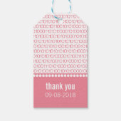 Pink Geek Chic Binary Code Geschenktasten Geschenkanhänger (Vorderseite)