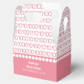 Pink Geek Chic Binary Code Gevor Boxes Geschenkschachtel (Geöffnet)