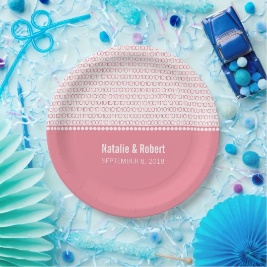 Pink Geek Chic Binary Code Paper Teller (Party)