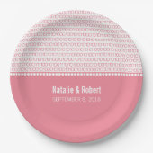 Pink Geek Chic Binary Code Paper Teller (Vorderseite)