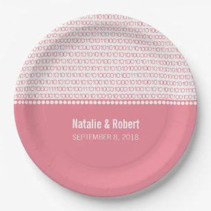 Pink Geek Chic Binary Code Paper Teller
