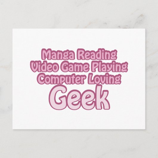 Pink Geek Postkarte (Vorderseite)