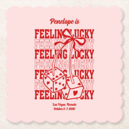 Pink Gefühl Lucky Junggeselinnen-Abschied Unterset Untersetzer