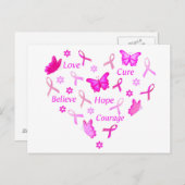 Pink gehen postkarte (Vorne/Hinten)