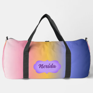 Pink Gelb Blau Verlauf Duffle Bag