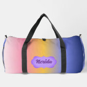 Pink Gelb Blau Verlauf Duffle Bag (Rückseite)
