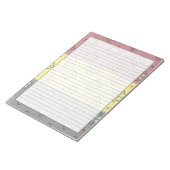 Pink-gelb-grau-Retro-Muster des Mitteljahrhunderts Notizblock (angewinkelt)