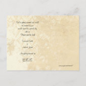 Pink-gelb-Heart Leaf Tree Hochzeit speichern das D Ankündigungspostkarte (Rückseite)