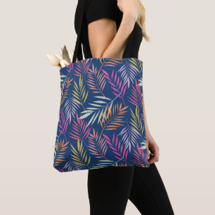 Pink Gelb Orange Tropische Palmwedel Tasche