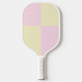 Pink-Gelb-Rosa-Schachbrett-Muster Pickleball Schläger