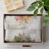 Pink-Gelb-Rosa-Vintages französisches Textzeichenp Seidenpapier (Geschenk)