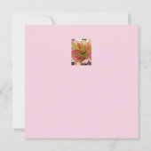Pink & Gelb Tulip Flat Grußkarte (Rückseite)