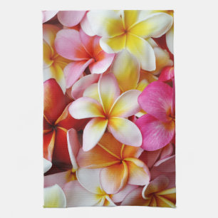 Pink-Gelb-Weiß-Mixed-Plumeria-Blume Handtuch