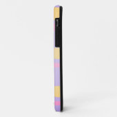 Pink-gelbe Lila Pastel Wavy Stripes iPhone Case (Hinten/Links)