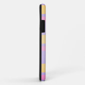 Pink-gelbe Lila Pastel Wavy Stripes iPhone Case (Hinten/Rechts)