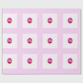 Pink-gelbe Orchideenzeitung Geschenkpapier (Flach)