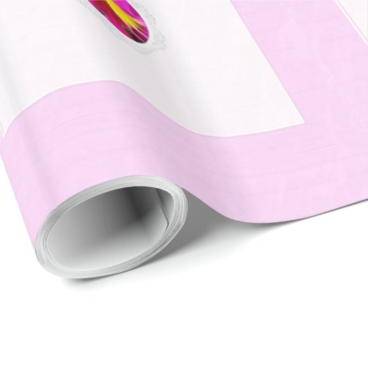 Pink-gelbe Orchideenzeitung Geschenkpapier (Rolleneckpunkt)