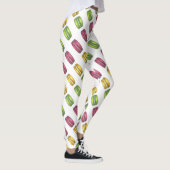 Pink-Gelbe Pastel Französischer Macaron Macarons C Leggings (Rechts)
