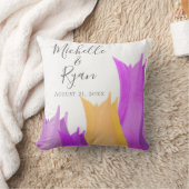 Pink-gelbe Tulip-Blütenkrähe Keepake Kissen (Decke)