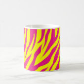 Pink-gelbe wildes Tier-Druckzebra-Streifen Kaffeetasse (Mittel)