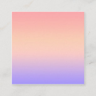 Pink gelber und violetter Farbverlauf Quadratische Visitenkarte