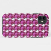 Pink Gem Muster Case-Mate iPhone Hülle (Rückseite (Horizontal))