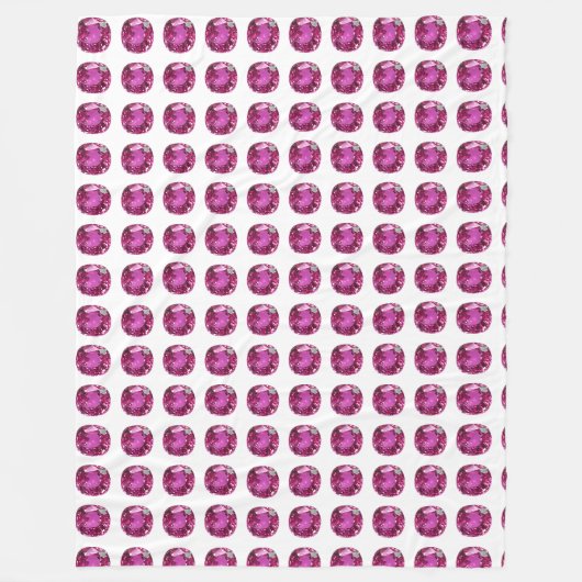 Pink Gem Muster Fleecedecke (Vorderseite)