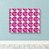 Pink Gem Muster Leinwanddruck (Insitu (Holzboden))