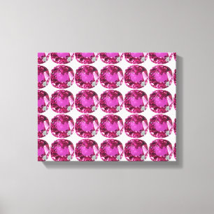 Pink Gem Muster Leinwanddruck