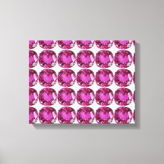 Pink Gem Muster Leinwanddruck (Vorderseite)